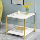 Quadratischer Couchtisch mit 2 Ebenen - modernes Design für das Wohnzimmer