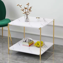 Quadratischer Couchtisch mit 2 Ebenen - modernes Design für das Wohnzimmer