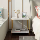 Quadratischer Couchtisch mit 2 Ebenen - modernes Design für das Wohnzimmer