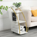 Dekorativer Beistelltisch mit 3 Ablagen aus PVC - modernes und funktionales Design