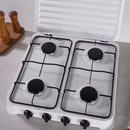 Gaskocher Star Chef mit 4 Brennern, kompaktes Design, robustes Metallgehäuse, Weiß