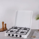 Gaskocher Star Chef mit 4 Brennern, kompaktes Design, robustes Metallgehäuse, Weiß