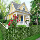 Künstliche Hecke mit grünen Blättern 1x3m - Dekorative grüne Wand für innen/außen