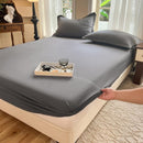 Set wasserdichter Matratzenschoner 180x200x25cm mit Gummizug + 2 Kissenbezüge 47x70cm