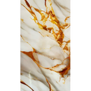 Selbstklebende Wandfolie Marmor Weiß mit Goldakzenten - 60cm x 3m - Premium-Design