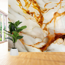Selbstklebende Wandfolie Marmor Weiß mit Goldakzenten - 60cm x 3m - Premium-Design