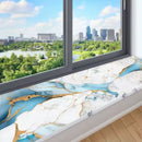 Selbstklebende Wandfolie in Marmoroptik Pastellblau mit Gold 0,6 x 3 m - Premium-Design