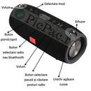 Wasserfester tragbarer Bluetooth-Lautsprecher - Metall-Design, 10 h Akkulaufzeit