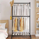 Kleiderständer mit Regalen und Kleiderstange, 73 x 42 x 175 cm, Multifunktionaler Organizer für Schlafzimmer, Flur oder Ankleidezimmer