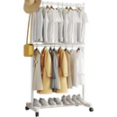 Kleiderständer mit Regalen und Kleiderstange, 73 x 42 x 175 cm, Multifunktionaler Organizer für Schlafzimmer, Flur oder Ankleidezimmer