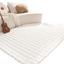 Flauschiger Teppich aus Kunstfell im 3D-Bubble-Design 180x230cm - Weiß im Nordic-Stil für Wohnzimmer und Schlafzimmer