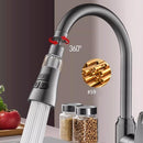 3-in-1 Wasserhahnaufsatz 360° drehbar - spritzfrei mit verstellbarem Strahl für die Küchenspüle