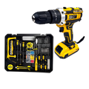 Schlagbohrmaschinen-Kit mit 2 Akkus - Komplettset mit Ladestation und Premium-Zubehör
