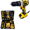 Schlagbohrmaschinen-Kit mit 2 Akkus - Komplettset mit Ladestation und Premium-Zubehör