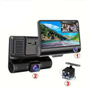 Autokamera 3 in 1 | Front + Innenraum + Heck | Full HD 1080p, 4-Zoll-Display, Bewegungssensor