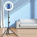 Professionelle LED-Ringleuchte mit Stativ und Handyhalterung - Ring Light für Make-up und Fotos