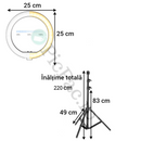 Professionelle LED-Ringleuchte mit Stativ und Handyhalterung - Ring Light für Make-up und Fotos
