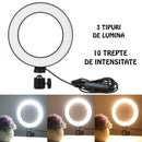Professionelle LED-Ringleuchte mit Stativ und Handyhalterung - Ring Light für Make-up und Fotos