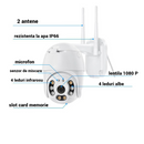 Kabellose Überwachungskamera FULL HD 1080P mit 32GB-Karte - Schwenkbar, WLAN, Nachtsicht