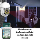 Set mit 2 WLAN-Überwachungskameras für außen/innen mit Farb-Nachtsicht, Smartphone-Steuerung, Bewegungserkennung