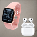 Aktionsset 1+1 Smartwatch + kabellose Kopfhörer - HD-Display, Gesundheitsüberwachung, Musiksteuerung
