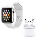 Aktionsset 1+1 Smartwatch + kabellose Kopfhörer - HD-Display, Gesundheitsüberwachung, Musiksteuerung