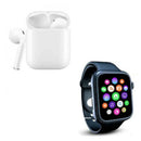 Aktionsset 1+1 Smartwatch + kabellose Kopfhörer - HD-Display, Gesundheitsüberwachung, Musiksteuerung