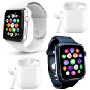Aktionsset 1+1 Smartwatch + kabellose Kopfhörer - HD-Display, Gesundheitsüberwachung, Musiksteuerung