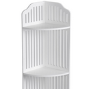 Eckregal Weiß 3 Ebenen 80cm - kompakter, feuchtigkeitsbeständiger Organizer für Bad und Küche