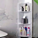 Eckregal Weiß 3 Ebenen 80cm - kompakter, feuchtigkeitsbeständiger Organizer für Bad und Küche