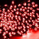Lichterkette auf Rolle 100 m mit 500 roten LEDs | 8 Lichteffekte | IP44 für festliche Dekorationen