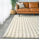 Kunstfell-Teppich 3D Bubble 180x230cm - Premium-Nordic-Design für Wohnzimmer und Schlafzimmer - Creme