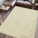 Kunstfell-Teppich 3D Bubble 180x230cm - Premium-Nordic-Design für Wohnzimmer und Schlafzimmer - Creme