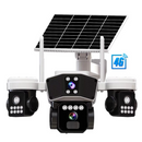 Solar-Überwachungskamera 4G mit 3 Objektiven, automatische Drehung, intelligente Verfolgung, Farb-Nachtsicht, Steuerung per Telefon V380 Pro
