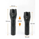 1+1 Paket Taktische LED-Taschenlampe mit Zoom und Wasserbeständigkeit - 3 professionelle Leuchtmodi