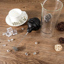 Elektrischer Milchaufschäumer 450 ml, mit Glasbehälter aus hitzebeständigem Glas, dichter und gleichmäßiger Schaum, ideal für Cappuccino, Latte und Kaffee