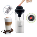 Elektrischer Milchaufschäumer 450 ml, mit Glasbehälter aus hitzebeständigem Glas, dichter und gleichmäßiger Schaum, ideal für Cappuccino, Latte und Kaffee