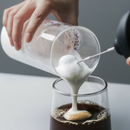 Elektrischer Milchaufschäumer 450 ml, mit Glasbehälter aus hitzebeständigem Glas, dichter und gleichmäßiger Schaum, ideal für Cappuccino, Latte und Kaffee