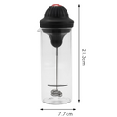 Elektrischer Milchaufschäumer 450 ml, mit Glasbehälter aus hitzebeständigem Glas, dichter und gleichmäßiger Schaum, ideal für Cappuccino, Latte und Kaffee