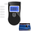 Digitaler Alkoholtester mit beleuchtetem LCD-Display, automatischer Sensorprüfung, 3 Maßeinheiten und 5 Mundstücken inklusive