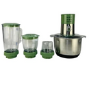 Multifunktionaler 4-in-1-Mixer mit Edelstahlschüssel, 4 l – Mixer, Kaffeemühle, Fleisch- und Gemüsezerkleinerer, 3 austauschbare Behälter, Komplettset für die Küche