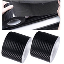 Paket 1+1 Auto-Carbonfolie 3D Schwarz Matt, 5cm x 5m, Dekorativer Aufkleber für Fahrzeuginnen- und -außenbereich, Schutz und sportliches Design