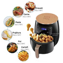 Küchen-Sparpaket – Heißluftfritteuse 6L 2400W Fritteuse ohne Öl mit Digitaldisplay + Reibe 6 in 1 für Gemüse und Obst mit Auffangbehälter
