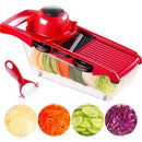 Küchen-Sparpaket – Heißluftfritteuse 6L 2400W Fritteuse ohne Öl mit Digitaldisplay + Reibe 6 in 1 für Gemüse und Obst mit Auffangbehälter
