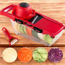 Küchen-Sparpaket – Heißluftfritteuse 6L 2400W Fritteuse ohne Öl mit Digitaldisplay + Reibe 6 in 1 für Gemüse und Obst mit Auffangbehälter