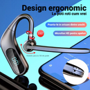 Bluetooth-Headset Wireless KJ12, Freisprech-Headset mit Mikrofon, 180° drehbar, LED-Display, lange Akkulaufzeit, schnelle Verbindung, Reichweite 10 m, Schwarz
