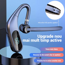 Bluetooth-Headset Wireless KJ12, Freisprech-Headset mit Mikrofon, 180° drehbar, LED-Display, lange Akkulaufzeit, schnelle Verbindung, Reichweite 10 m, Schwarz