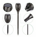 SET 4X LED-Solarleuchte mit Flammeneffekt FACKEL - 12 LEDs, elegantes Design, wetterfest