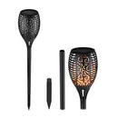 SET 4X LED-Solarleuchte mit Flammeneffekt FACKEL - 12 LEDs, elegantes Design, wetterfest