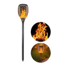 SET 4X LED-Solarleuchte mit Flammeneffekt FACKEL - 12 LEDs, elegantes Design, wetterfest